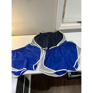 Soffe Low Rise Athletic Shorts 3 Pairs Blue Navy Junior XS S Running Cheer